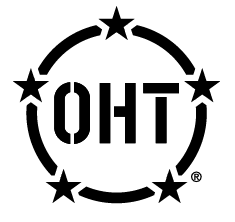 OHT logo: circular emblem with five stars around a ring and the letters OHT in the center (™/® mark present).